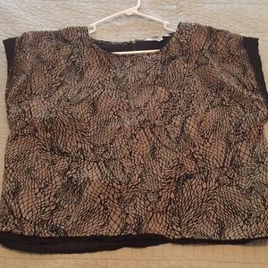 Fun pattern dressy top size M